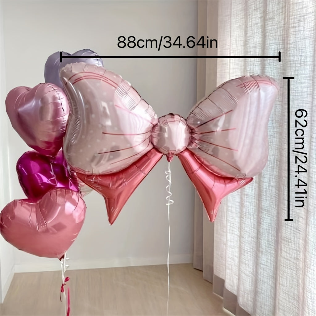 1pc Ins Aluminum Film Balloon A Bow Tie Happy Birthday Hundred Days Children