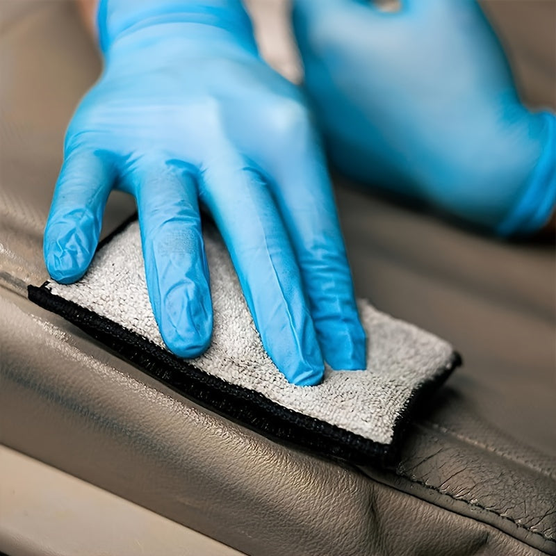 Car Interior Microfiber Sponge 6pcs Double Sided Stain Cleaning Scrub Sponge