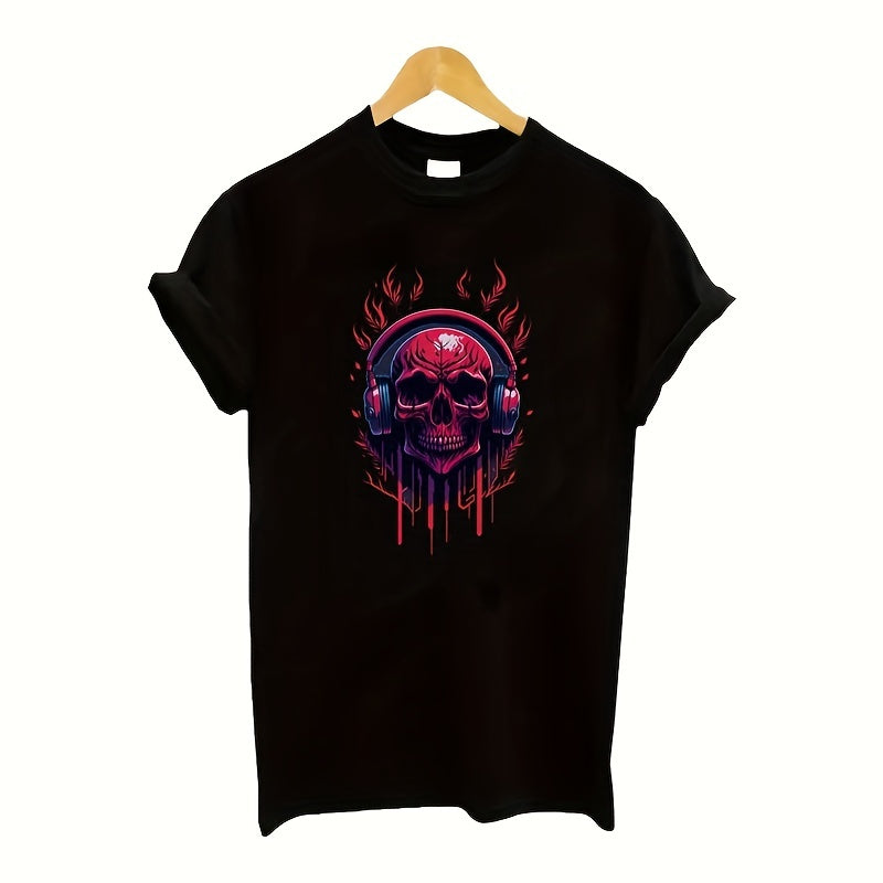 Skull Music Iron on Transfer Stickers for DIY Clothing