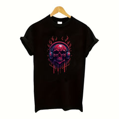 Skull Music Iron on Transfer Stickers for DIY Clothing