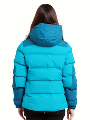 Women's Winter Hooded Puffer Coat - Thermal Sports Coat