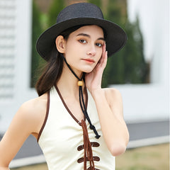 Flat Brim Cowboy Cowgirl Hat Visor Hat Women Lightweight & Breathable