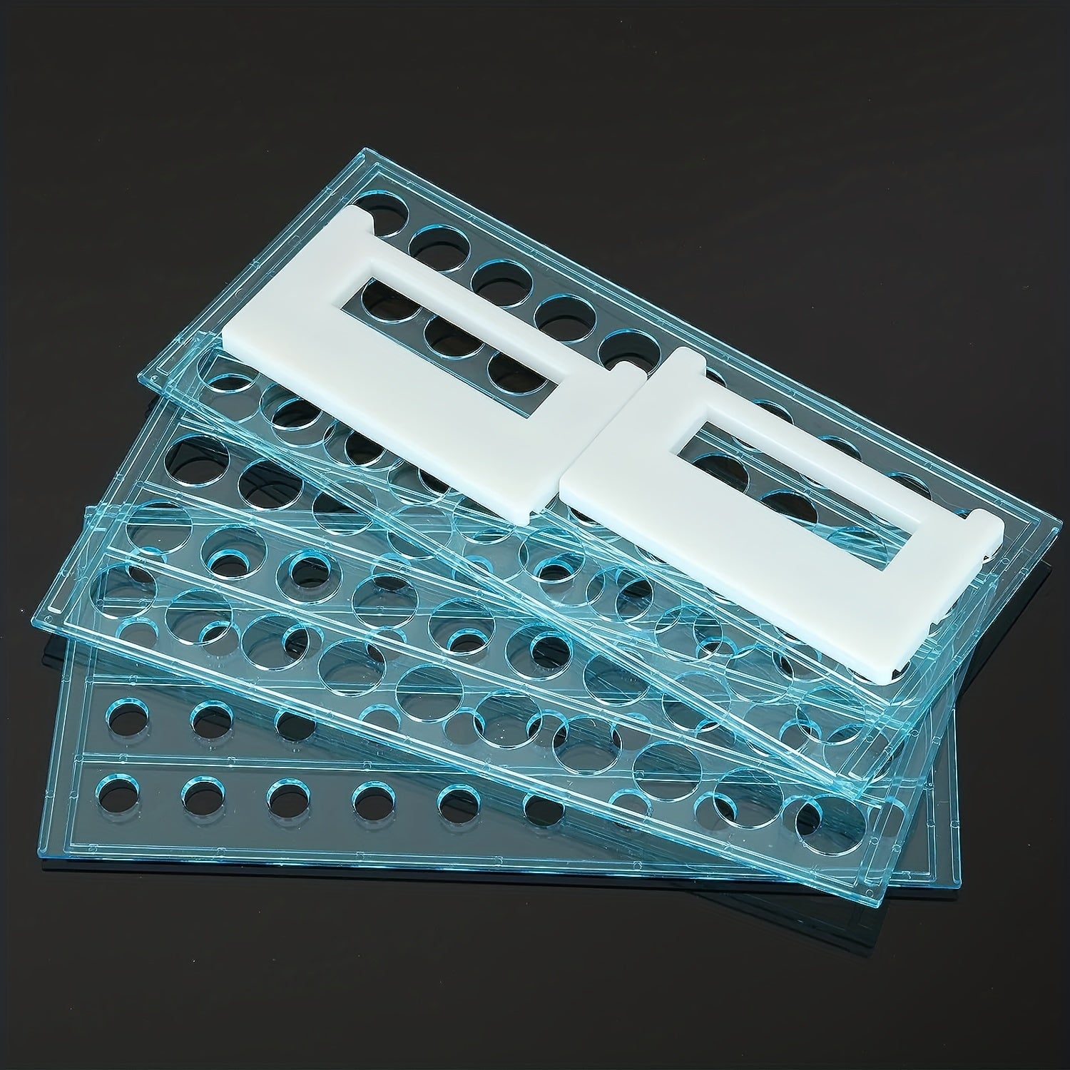 1pc Test Tube Rack for 15-18mm Tubes, Holds 50pcs, Disassemblable