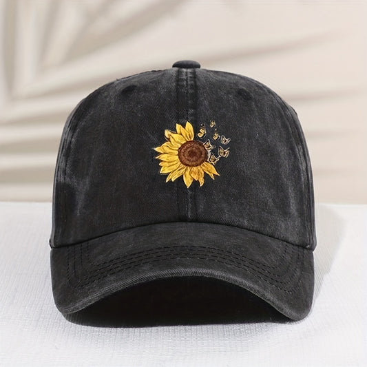 Kids' Vintage Sunflower Baseball Cap Sunshade All-match Peaked Cap