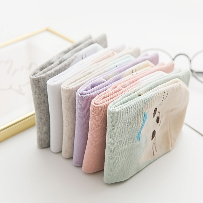 6 Pairs Soft Kitty Socks for Women
