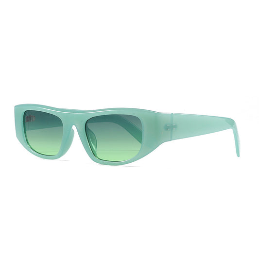 Small Frame Shield Glasses Vintage Y2K Gradient Shades Glasses