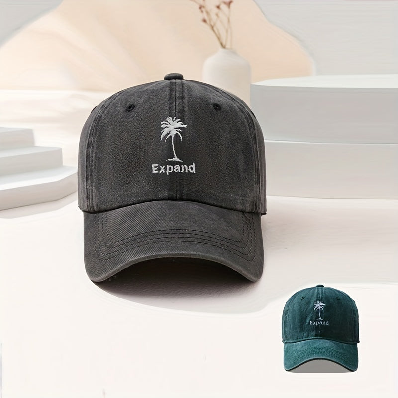 Coconut Tree Embroidery Baseball Cap Solid Cotton Hip Hop Sports Hat