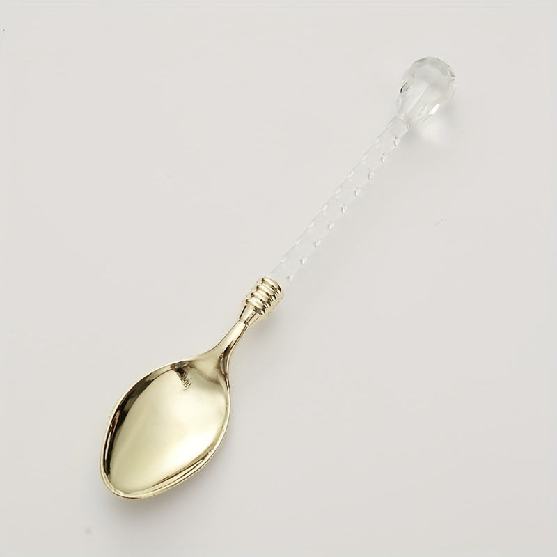 Crystal Handle Coffee Spoon Stirring Dessert Tea Tableware Kitchen Supplies