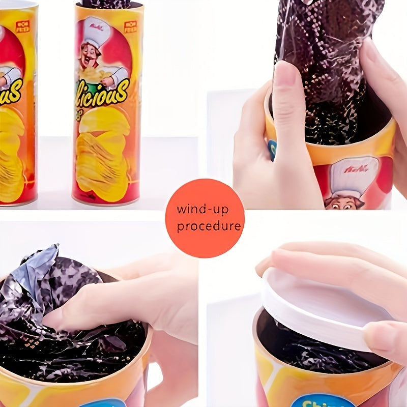 Prank Potato Chip Can with Spring Snake Joke Toy Adults Birthdays Gag Gift