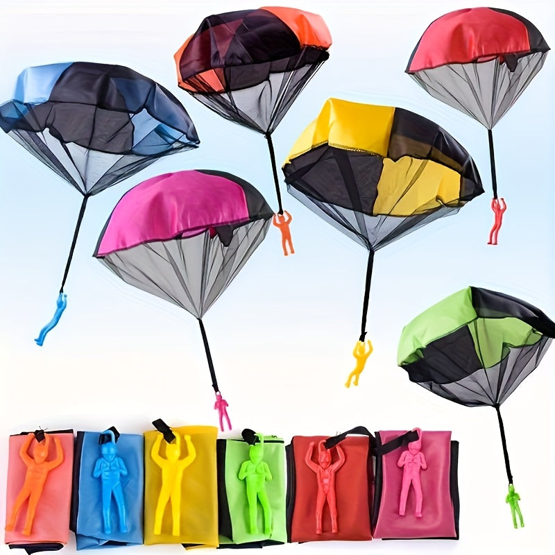 Colorful Hand Throw Parachute Toy Durable Safe Creative Adventure Figures