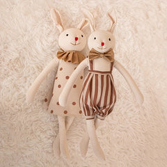 Mushroom Bear 13 78in Soft Bunny Plush Toy Linen & Khaki Rabbits