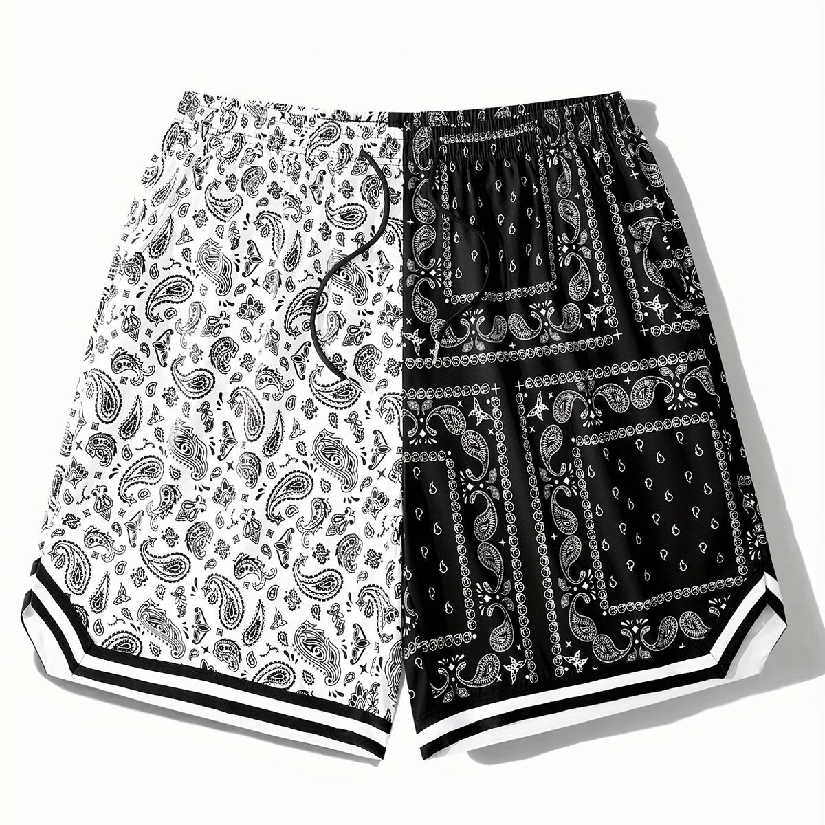 Men's Paisley Beach Shorts Breathable Swim Trunks for Summer