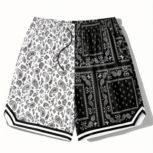 Men's Paisley Beach Shorts Breathable Swim Trunks for Summer