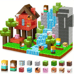 Animal Forest Magnetic Building Blocks Toy Set