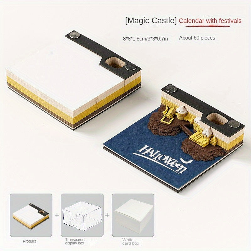 3D Paper Note Sticky Note Paper Carving Office Decoration Creative Gift