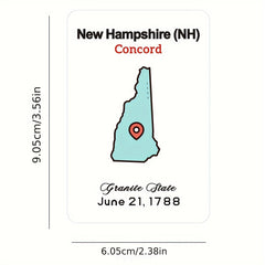 US States & Capitals Flashcards Set - Educational Geography Learning Tool