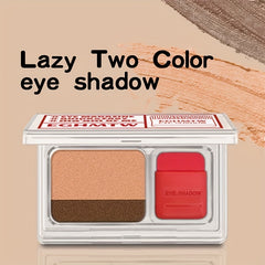 Pearly Two Tone Eyeshadow Palette Fast Makeup Durable Waterproof Gradient