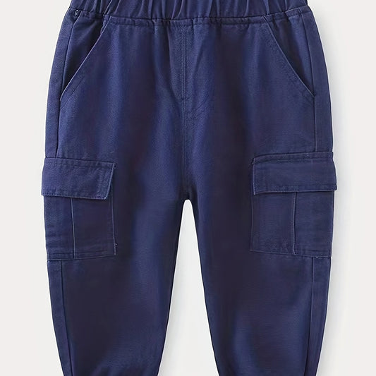 Boys Cargo Pants Elastic Waist Jogger