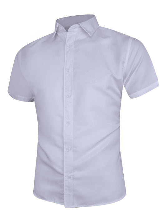 Men's Business Formal Short Sleeve Button Up Shirt