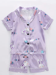 Girls Easter Bunny Graphic Pajamas Set
