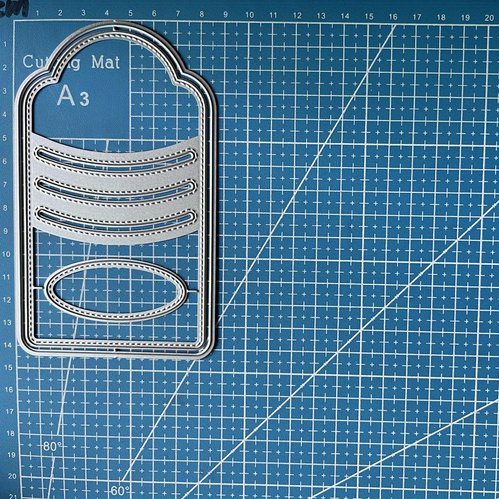 1pc Stitched Slot Tag Set Metal Cutting Dies for Card Making DIY Scrapbooking