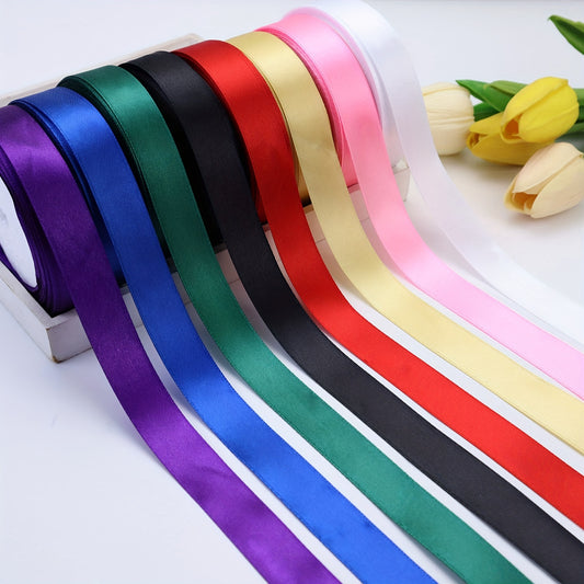 25 Yards Roll Silk Satin Ribbon for DIY Gift Package Bow Making Supplies