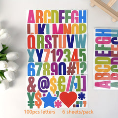 6/24pcs Large Letter Stickers, 2.5" Self-Adhesive Waterproof Letter Stickers