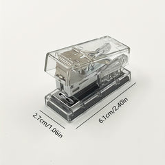 Transparent Mini Stapler Student Stationery Portable Small Mini Stapler