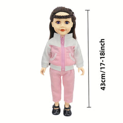 Doll Outfit Set 43 Doll Clothing Two Piece Set Pink