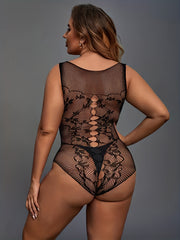  Sexy Lace Fishnet Teddy Bodysuit