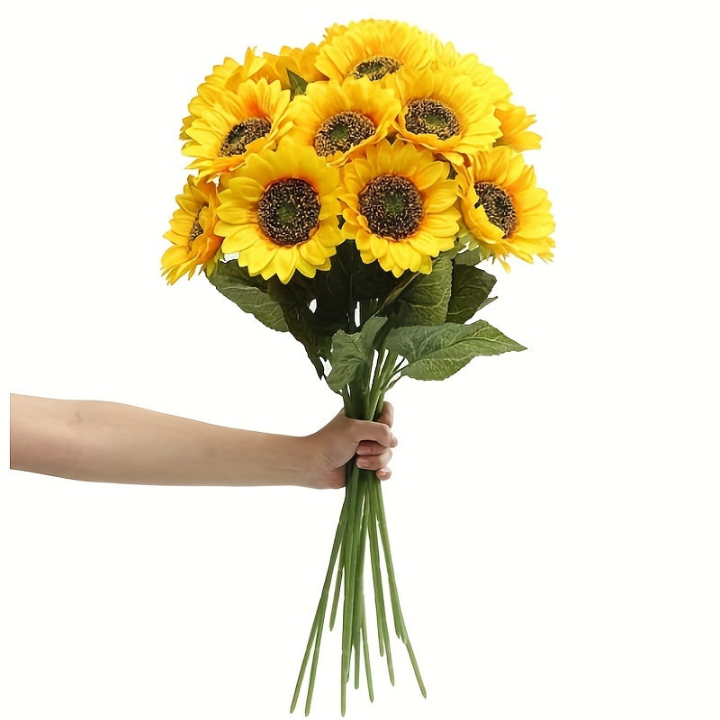 6pcs Realistic Sunflower Flower for DIY Crafts and Home Decor