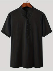 Men's Casual Short Sleeve Shirt for Summer Vacation