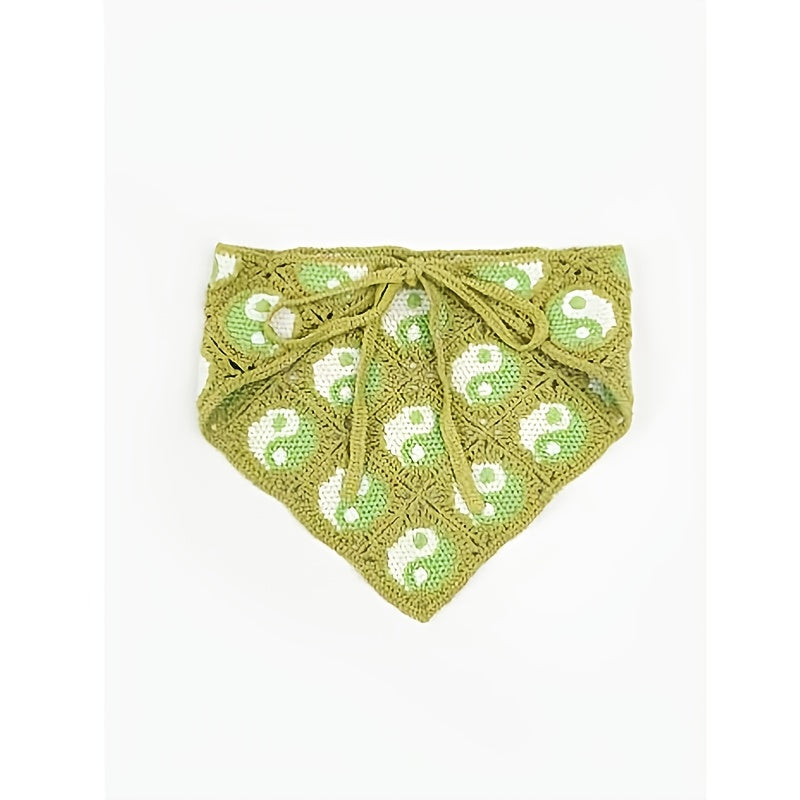 Neon Crochet Bandana Y2K Head Wrap Hair Accessory