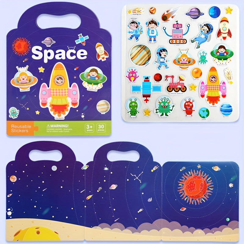 Reusable Kids Sticker Book - Fun Stickers for Boys & Girls