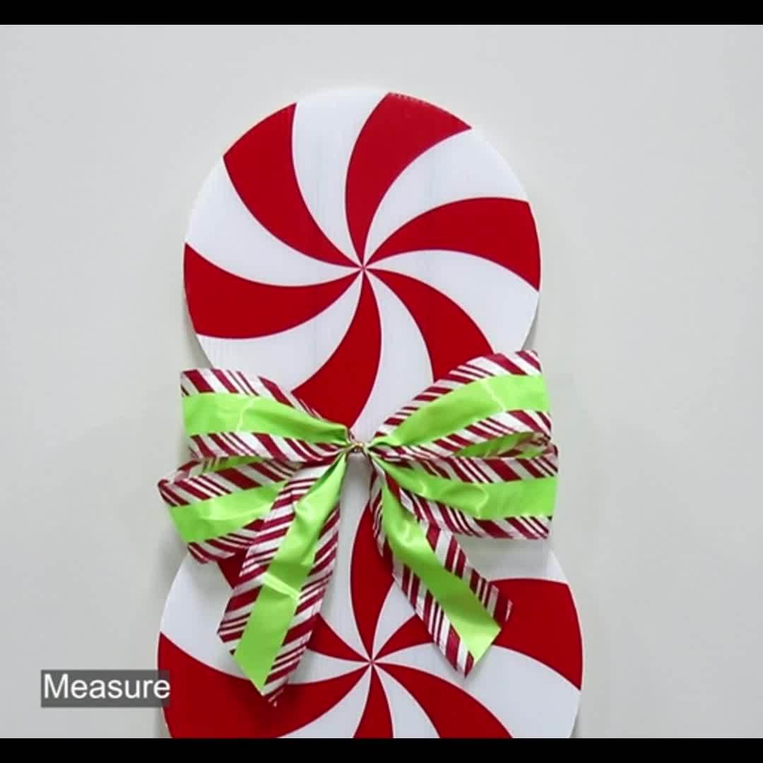 Peppermint Xmas Yard Stakes - Giant Holiday Decor Signs