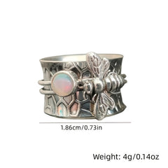 Vintage Style Bee Band Ring Boho Style Finger Ring