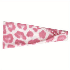Leopard Pattern Wide Sweat Wicking Headband for Women
