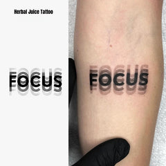 Double Image FOCUS Herbal Juice Temporary Tattoo Sticker