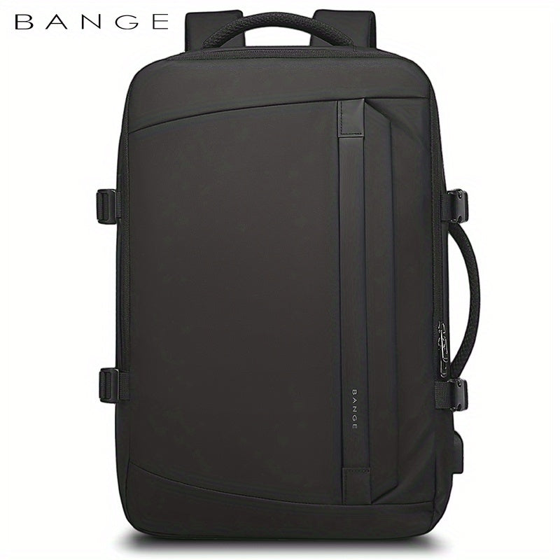 BANGE Large Capacity Business Waterproof Backpack With USB Charging Port