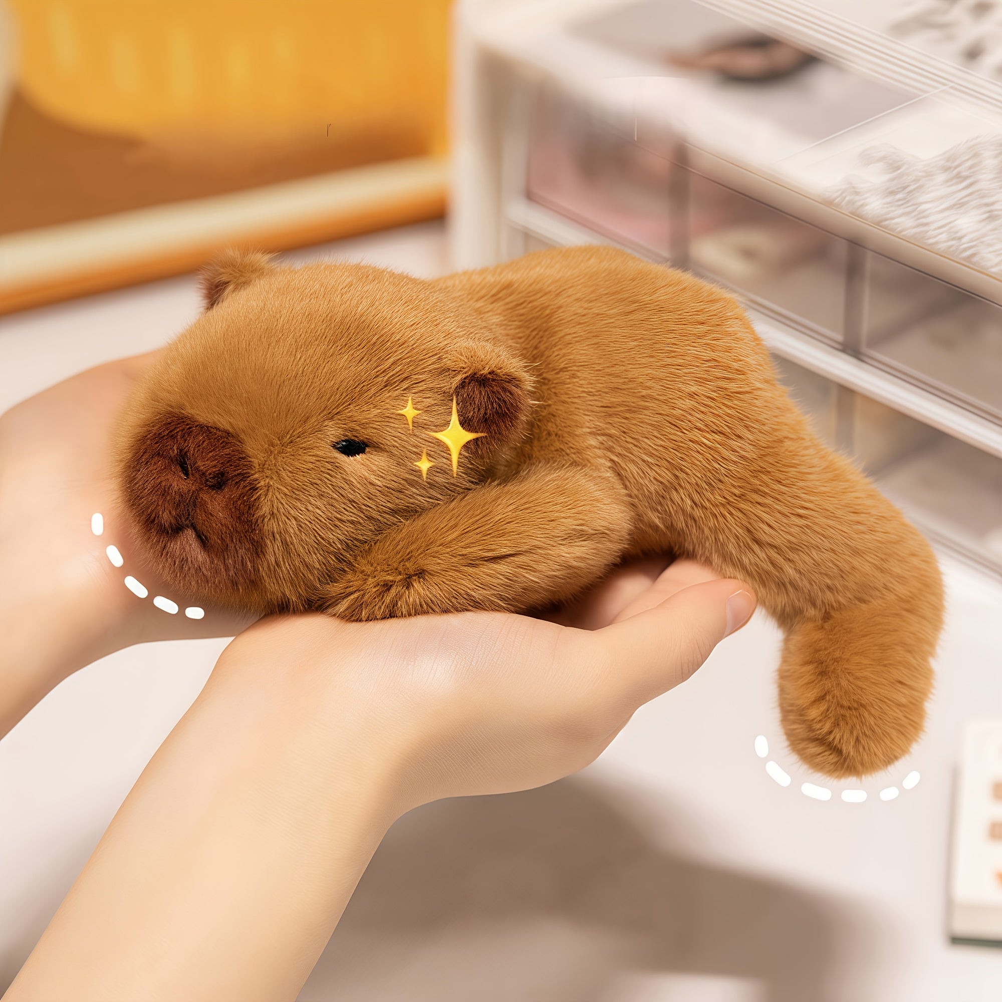 Capybara Plush Toy Soft Brown Sturdy Legged Animal Cuddly Stuffed Animal