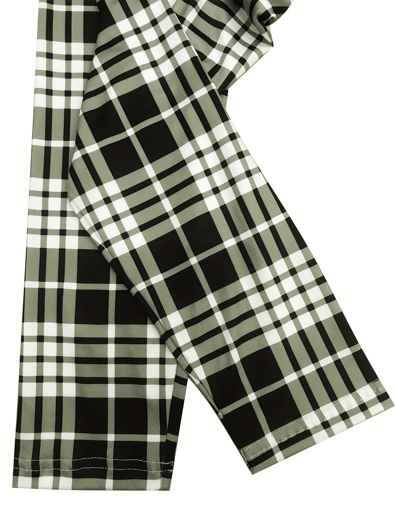 Plaid Print Skinny Leggings Stretchy Leggings Women's Clothing