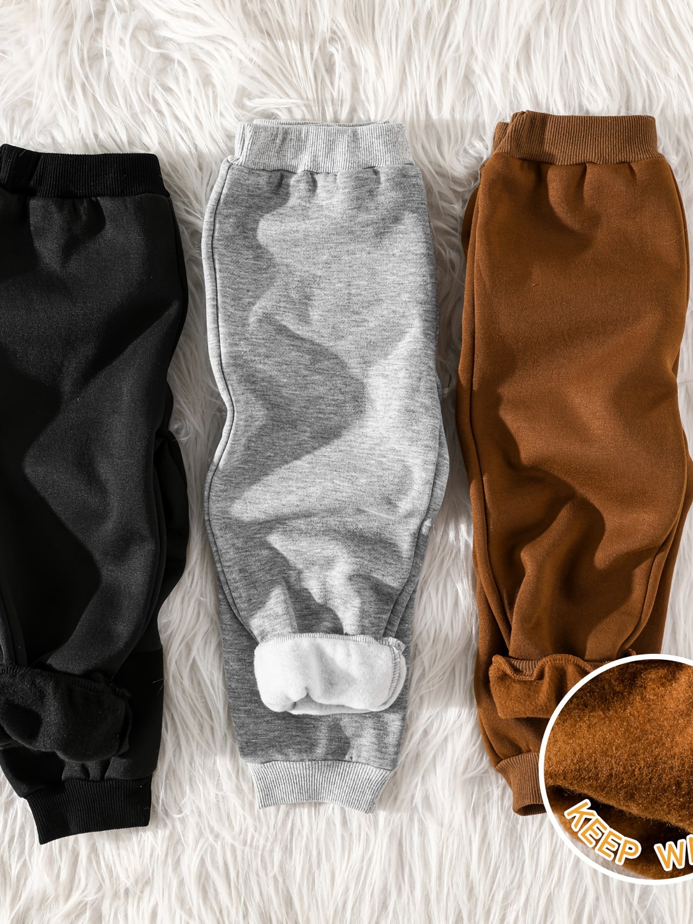 Boys Casual Solid Active Sweatpants Elastic Waist Jogger Sports Pants
