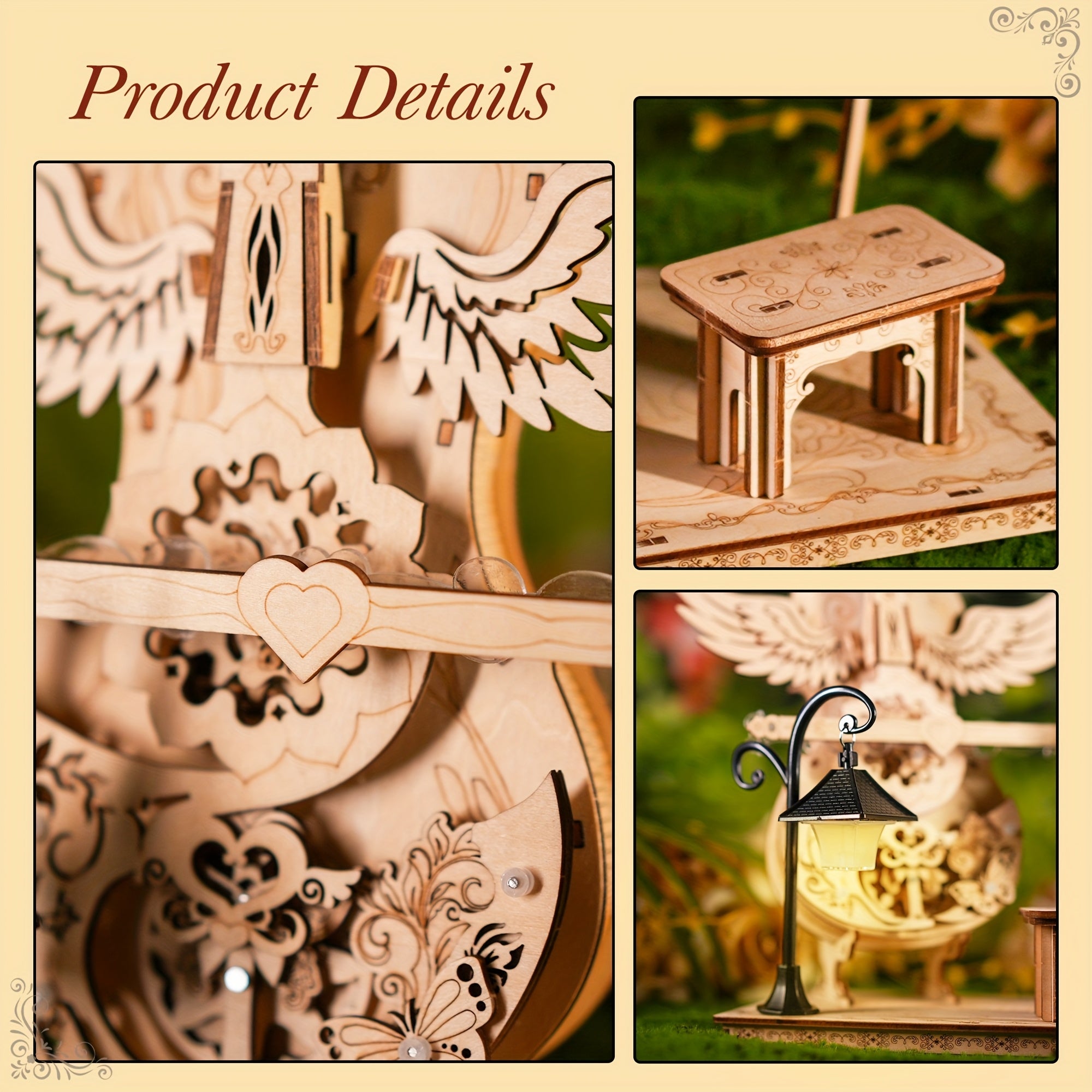 3D Wooden Violin Puzzle DIY Kit House Decoration for Christmas Valentin
