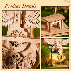 3D Wooden Violin Puzzle DIY Kit House Decoration for Christmas Valentin