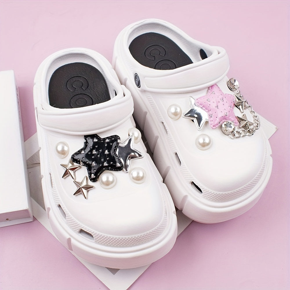 Star Rhinestone Shoe Charms for Clogs DIY Decor