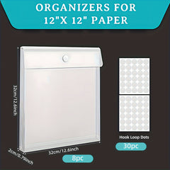 Scrapbook Paper Storage 12x12in Organizer with Hook And Loop Closure