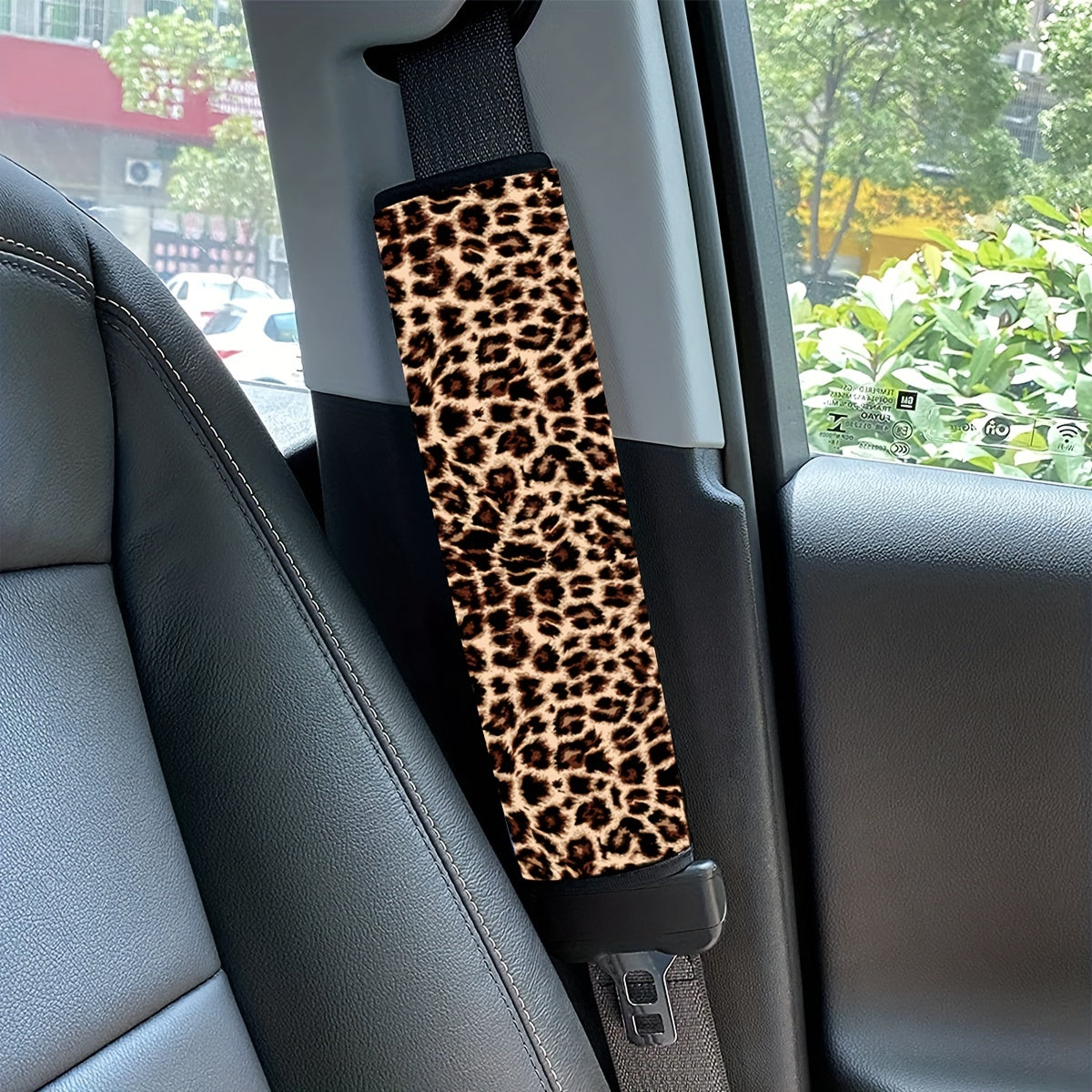 Leopard Print Seat Belt Pads for Style & Comfort