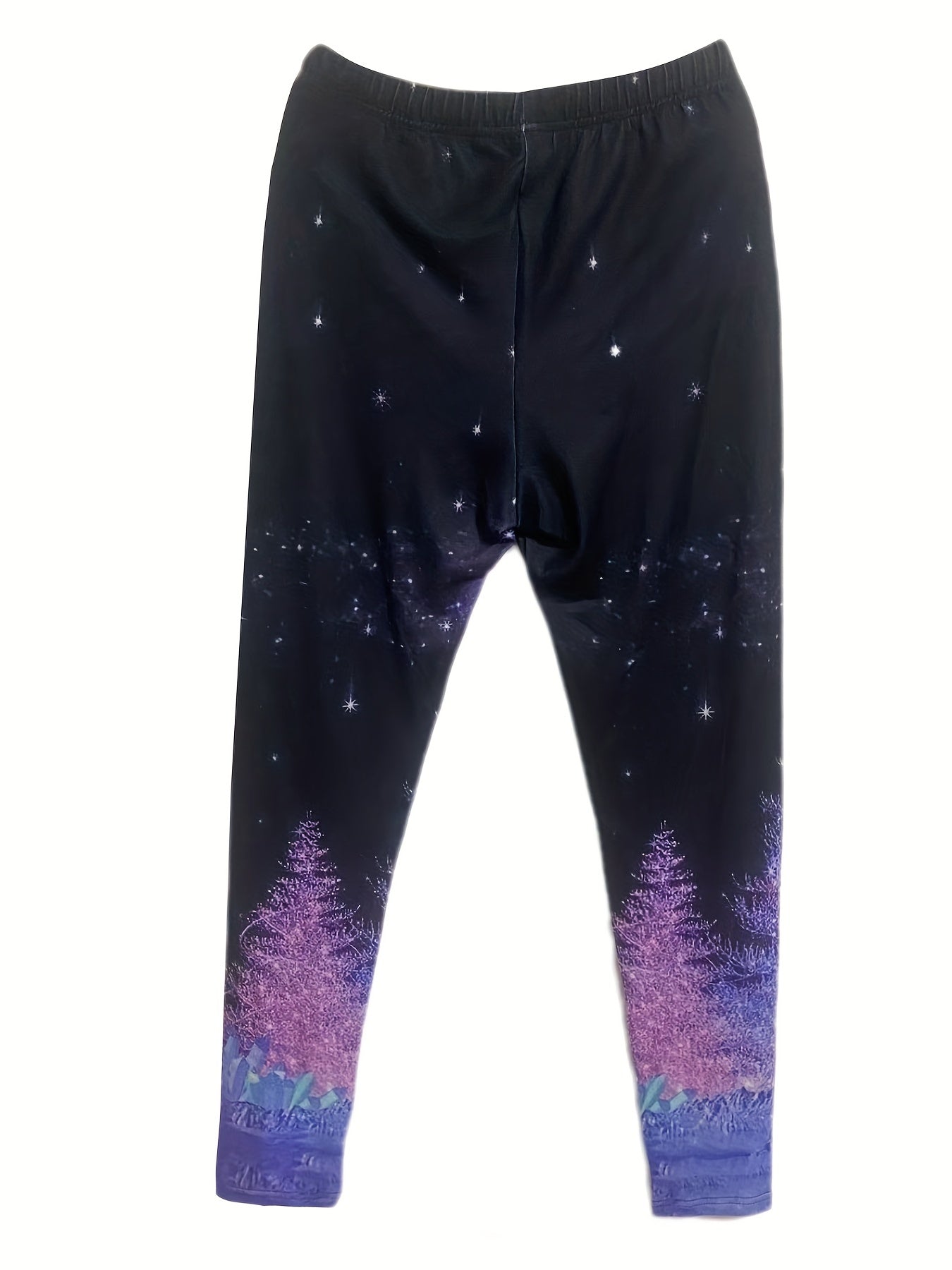 Starry Sky Skinny Leggings Elastic Waist Stretchy Women's Clothing