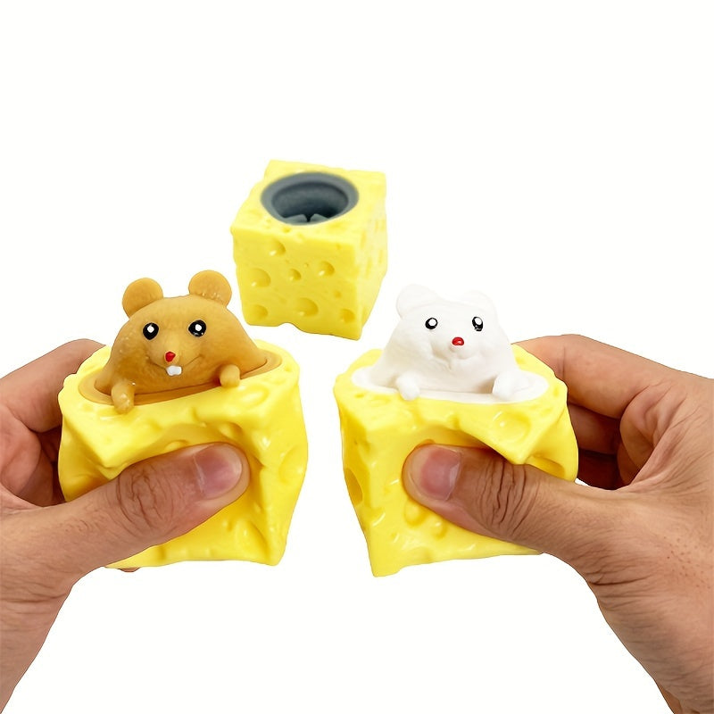 Creative Cheese Mouse Cup Pinch Squirrel Decompression Toy