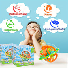 3D Puzzle Ball Brain Game Toys for Kids, Maze Ball with 100 Obstacles